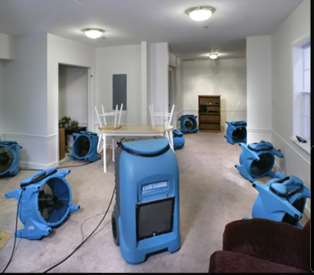 Air movers and dehumidifier setup for Water Damage Restoration in Samsula-Spruce Creek